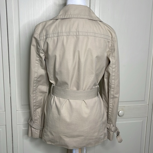 J. Crew Women’s Utility Belted Button Down Short Trench Coat Jacket Tan Size 4 - Picture 8 of 16